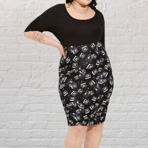 3X TORRID Warner Bros Beetlejuice Mini Dress 💚🖤💜